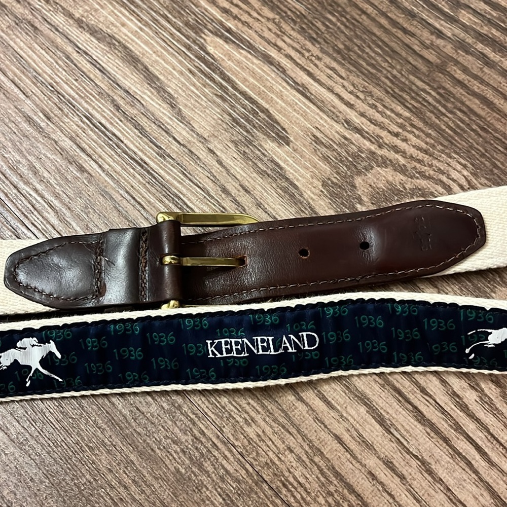 Keeneland Men's 1936 Navy Ribbon Belt - Picture 4 of 4